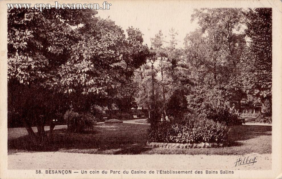 58. BESANÇON - Un coin du Parc du Casino de l'Etablissement des Bains Salins